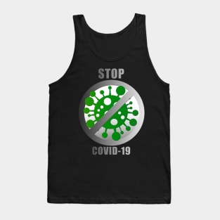 Stop COVID-19 (dark background) Tank Top